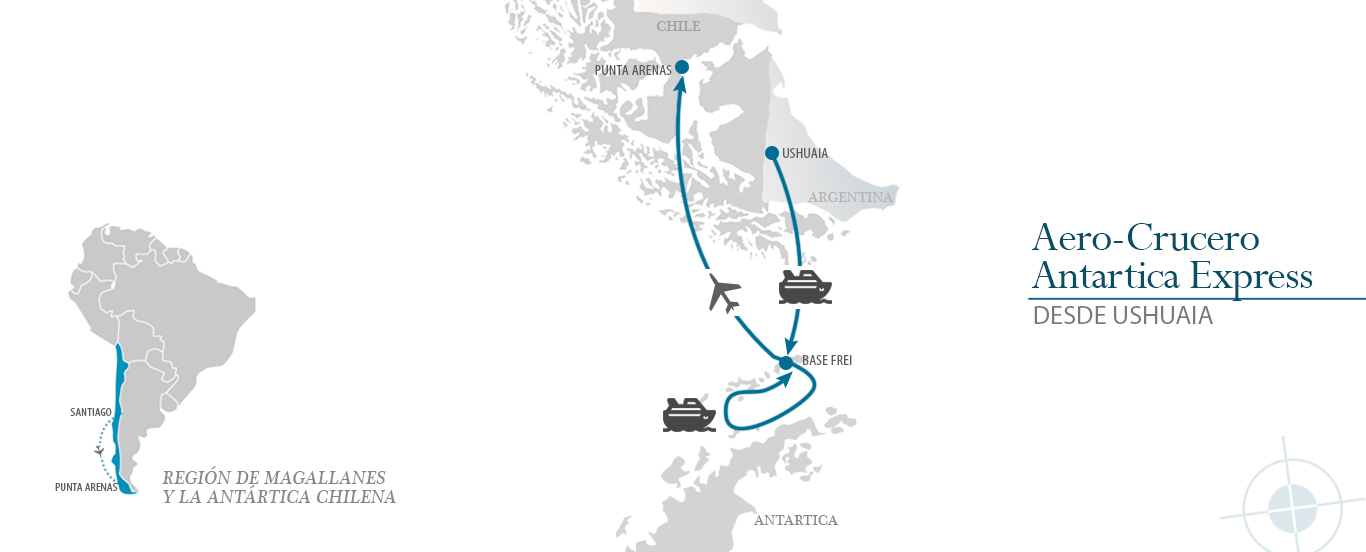 mapa antartica express